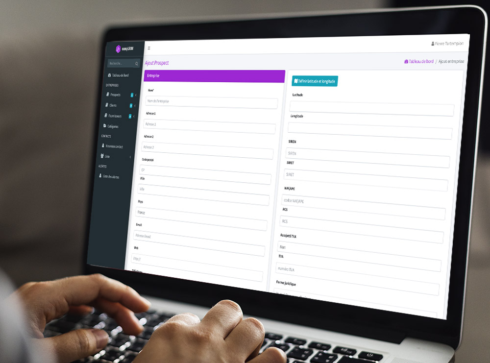 easyLRM ajout d'un prospect